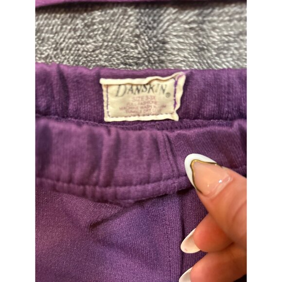Vintage 1970's Danskin Pink and Purple 100% Nylon Set- Flare Leg Pants Size 3 - Picture 7 of 8